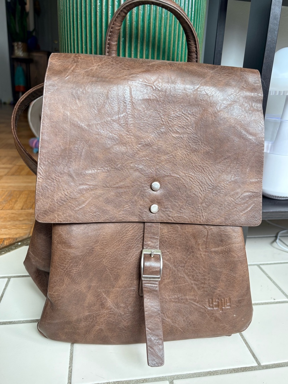 Brown Leather Backpack - Classic City Backpack